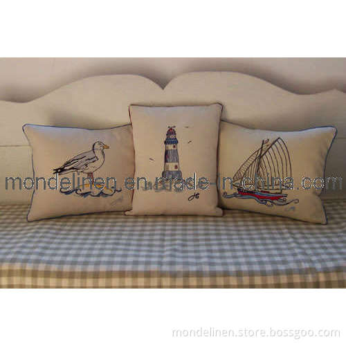 100% Linen Solid Color Cushion Cover Pillow Shams